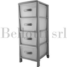 CASSETTIERA 4 SLIM GRIGIO B&F